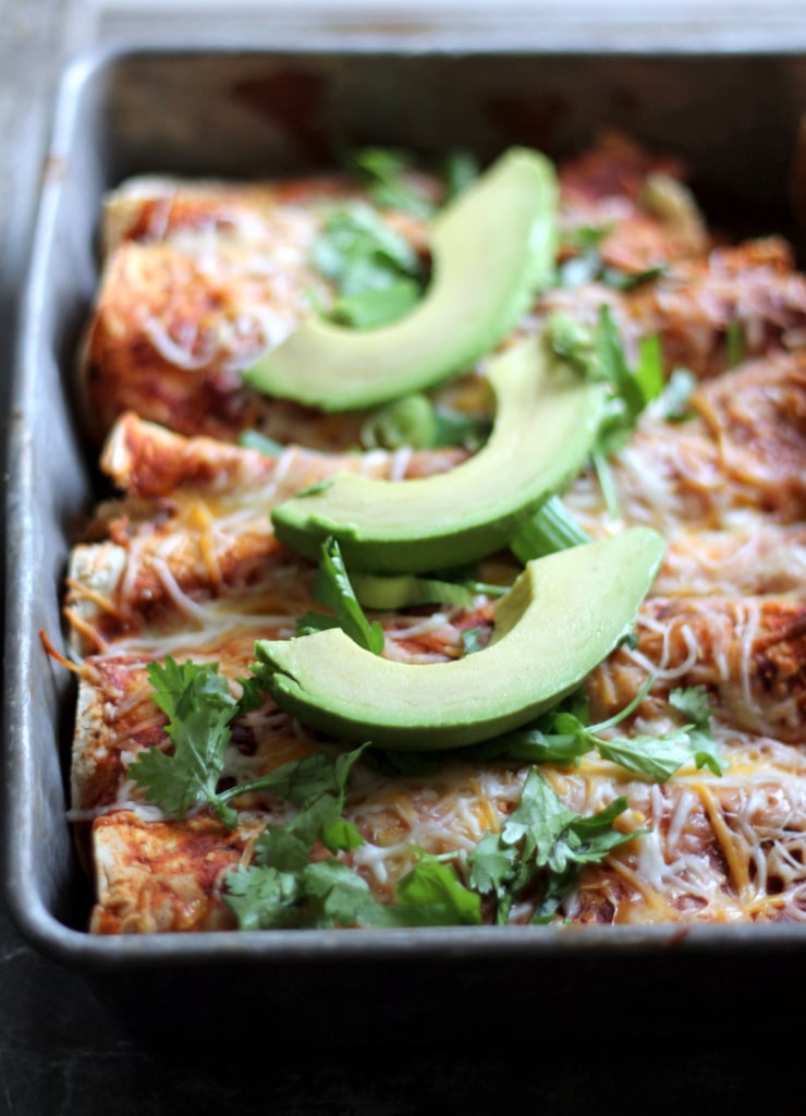 Healthy winter dinner recipes: butternut squash and black bean enchiladas + 4 other delicious recipes in this week’s Winter healthy dinner recipes meal plan | Rainbow Delicious