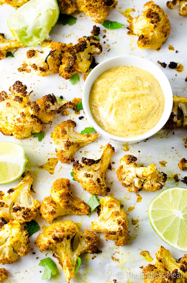 Winter Eats Meal Plan Curried Cauliflower Lime Bites