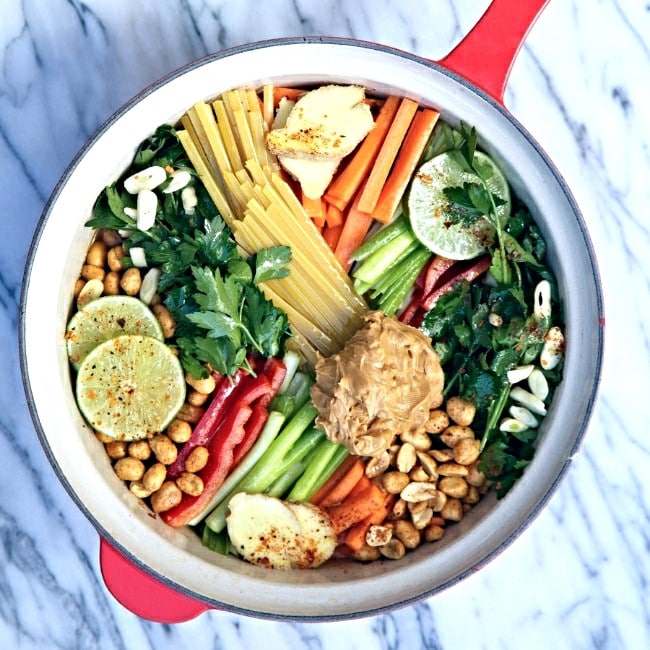 One-Pot Pasta Recipes- Peanut Thai Pasta | Rainbow Delicious Meal Plans