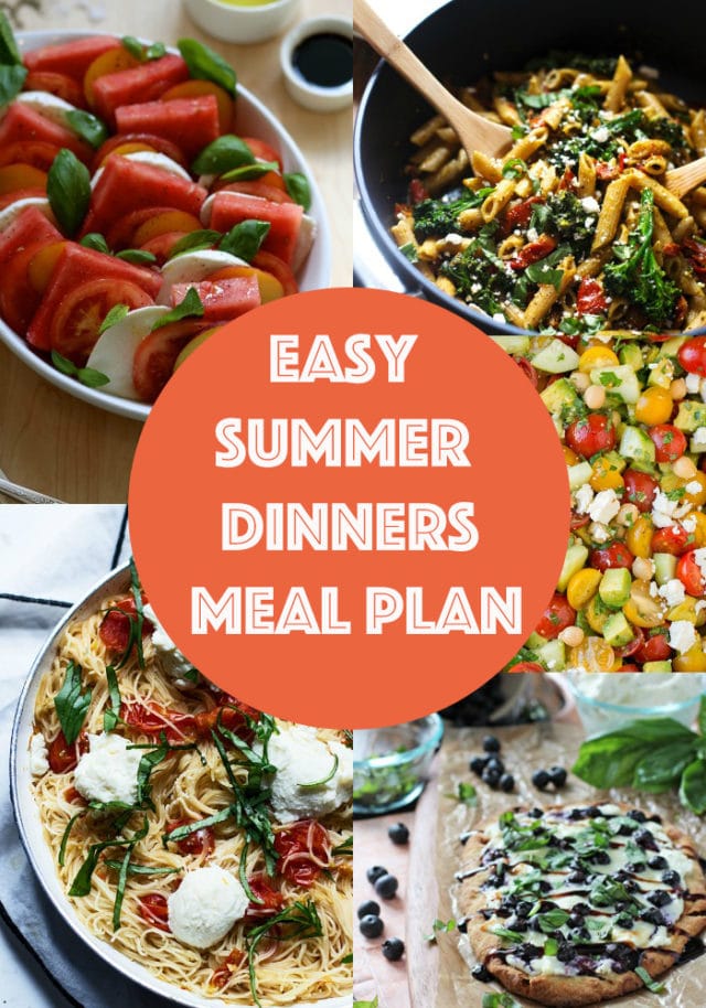 Easy Summer Dinners Meal Plan - Rainbow Delicious