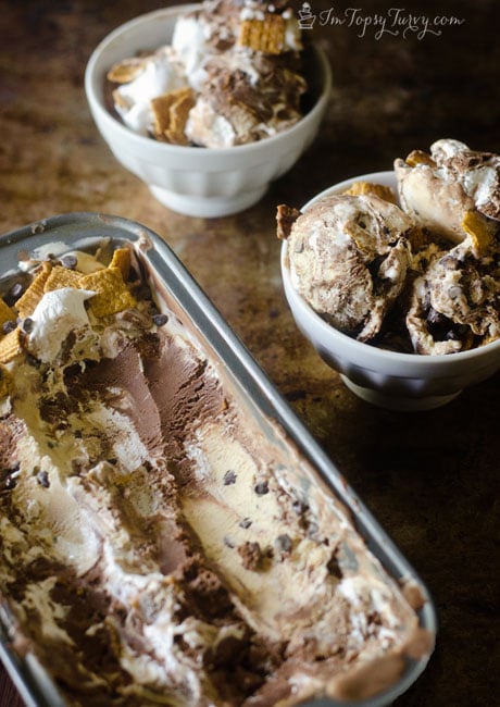 s'mores recipes : smores ice cream