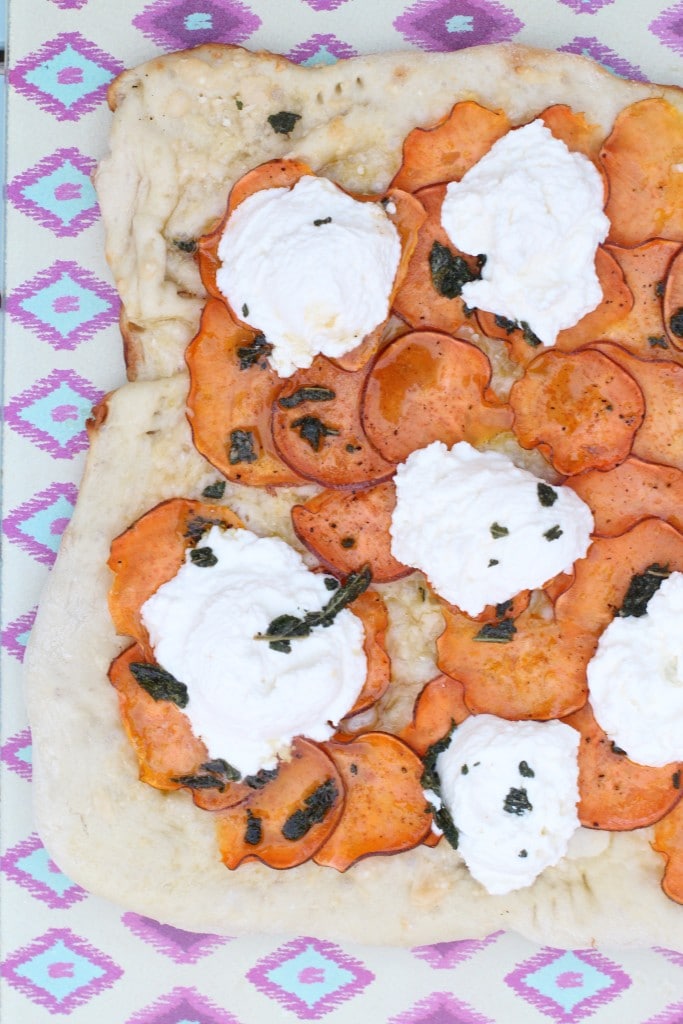 Sweet Potato, Ricotta, Brown Butter and Sage Pizza: Adapted from Feast by Sarah Copeland I Rainbow Delicious