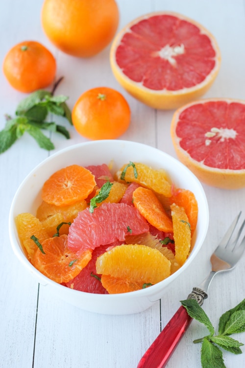 Citrus Mint Salad | 20 Amazing Citrus Recipes on Rainbow Delicious