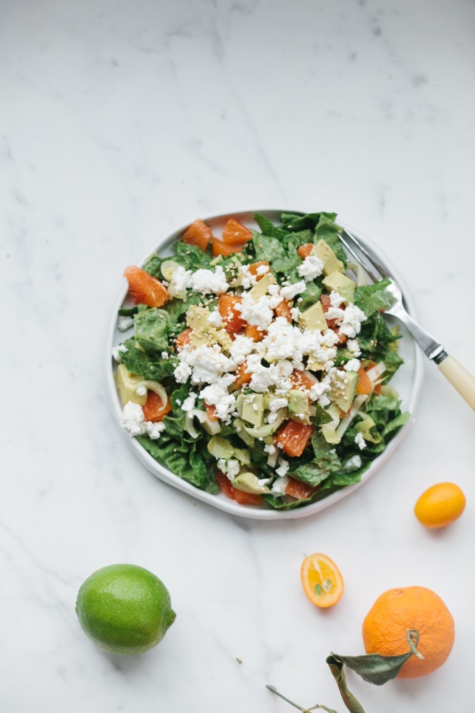 Salad with Cara Cara Oranges, Avocado and Feta