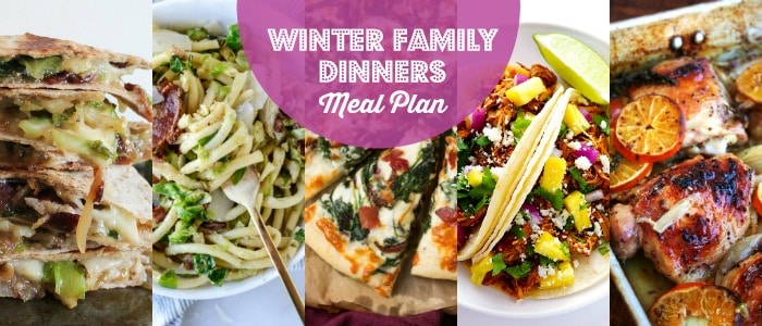 Winter Family Dinners Meal Plan Rainbow Delicious 1