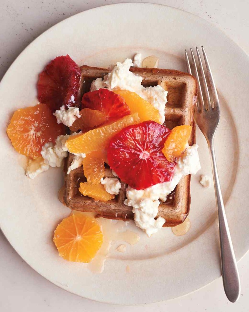 buckwheat waffles with citrus and ricotta | 20 Amazing Citrus Recipes on Rainbow Delicious