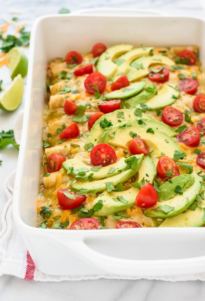 Easy-Creamy-Green-Chile-Chicken-Enchiladas-+-4-other-healthy-dinner-ideas-on-Rainbow-Delicious-weekly-meal-plan