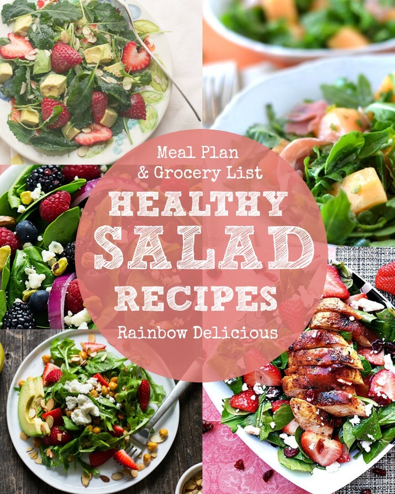 Meal Plan: A Week of Healthy Salad Recipes - Rainbow Delicious