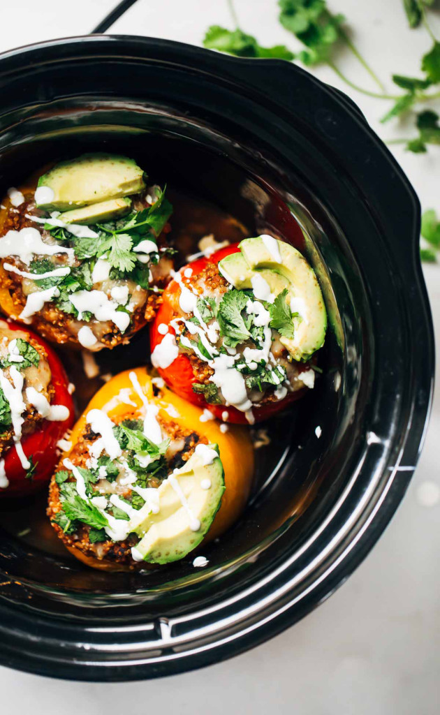 Healthy Dinner Recipes- quinoa black bean stuffed peppers