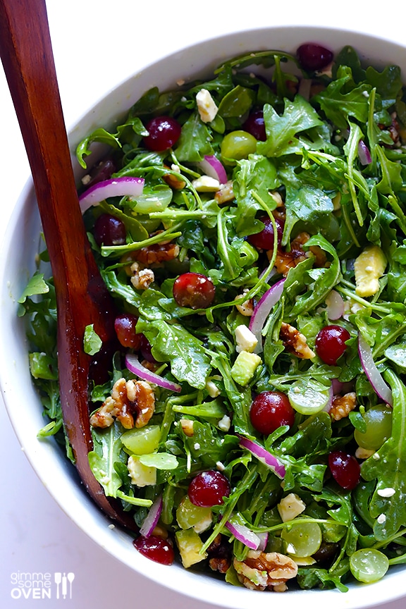 healthy--chicken-dinner-recipes-meal-plan-grape-arugula-salad