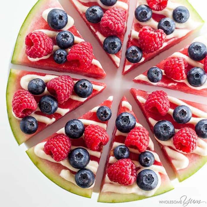 Watermelon pizza - 4th of July Snacks