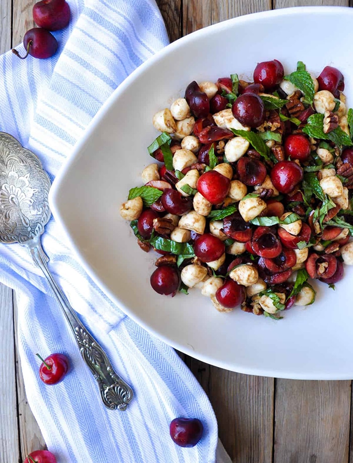 sweet cherry caprese - unique caprese salads