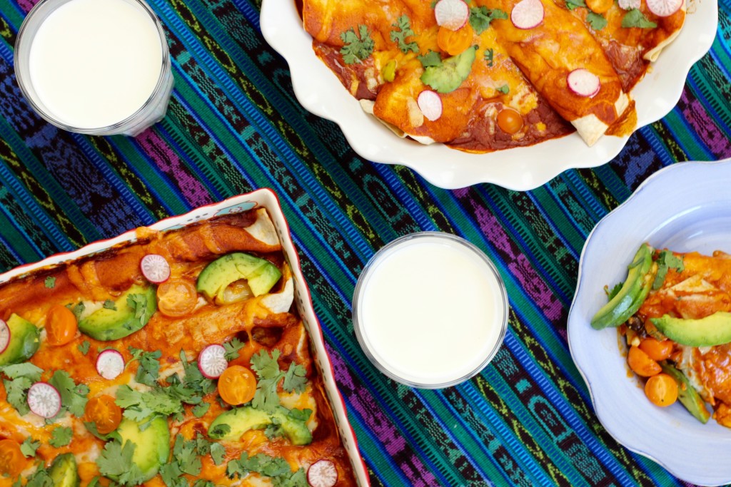 Zucchini Corn Poblano Vegetarian Enchilada Recipe Rainbow Delicious