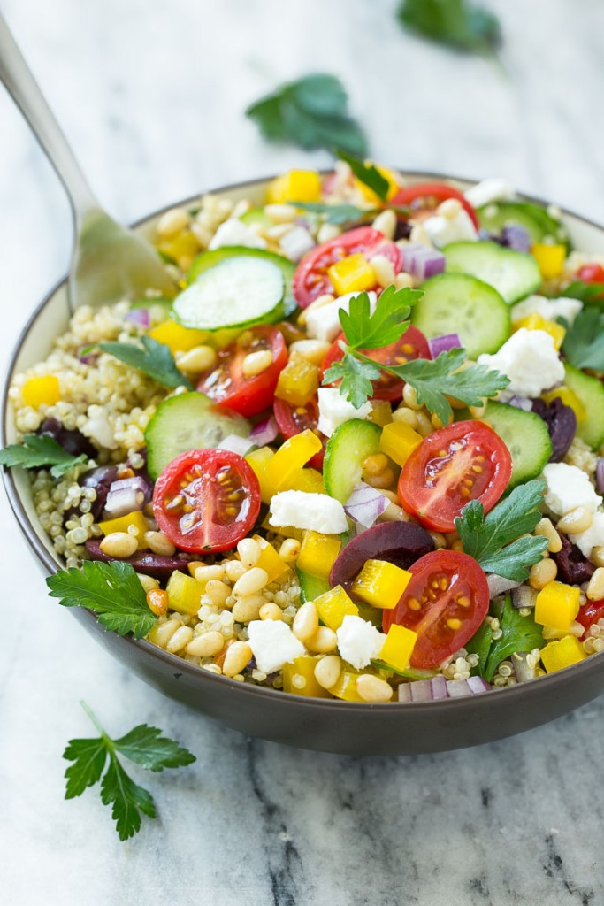 Amazing Salad Recipes Meal Plan with Dinner at the Zoo Mediterranean Quinoa Salad