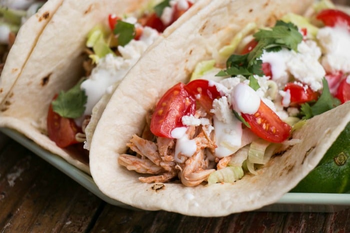 Healthy Weekly Meal Plan Slow Cooker Chicken Tanga Tacos