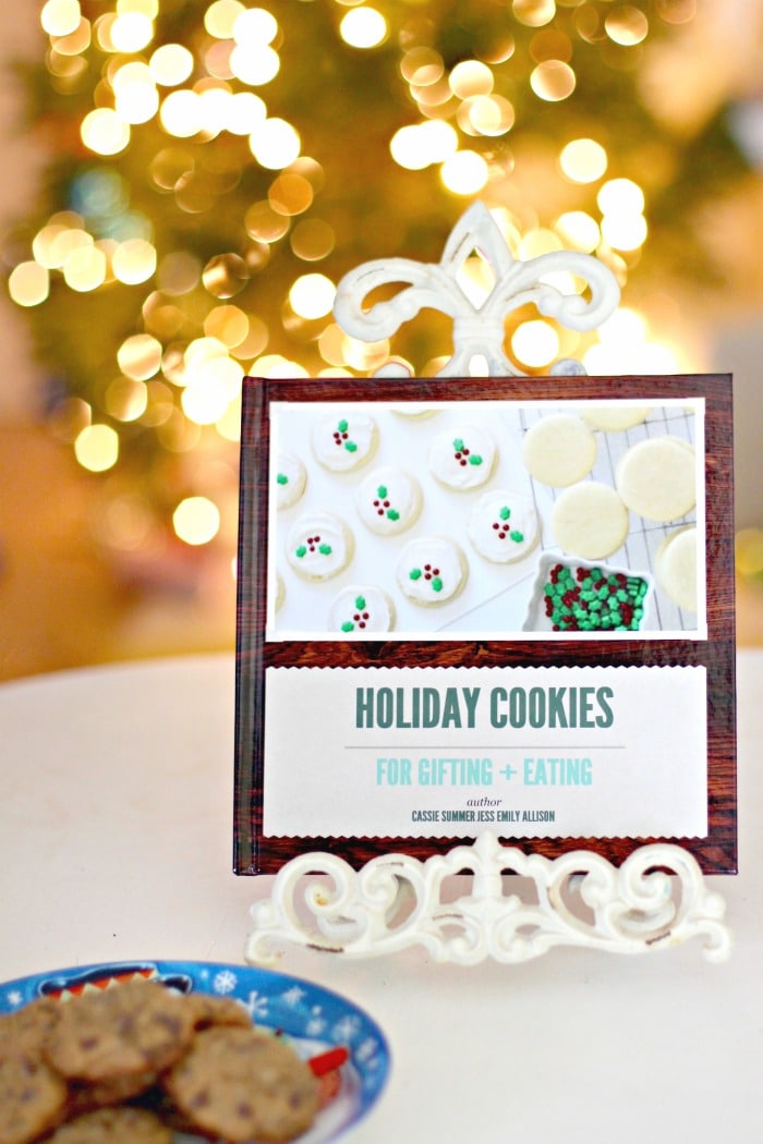 Personalized Holiday Gift Idea cookbook with cookies