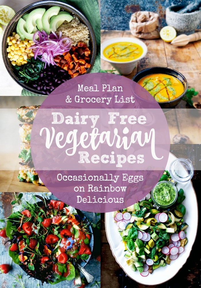 Dairy Free Vegetarian Recipes Meal Plan | Occasionally Eggs - Rainbow ...