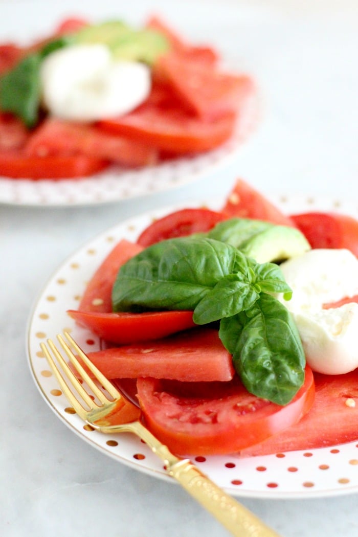 Watermelon Avocado Burrata Caprese Salad Recipe Simple