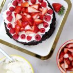 Berry OREO® Ice Cream Cake Recipe with raspberries