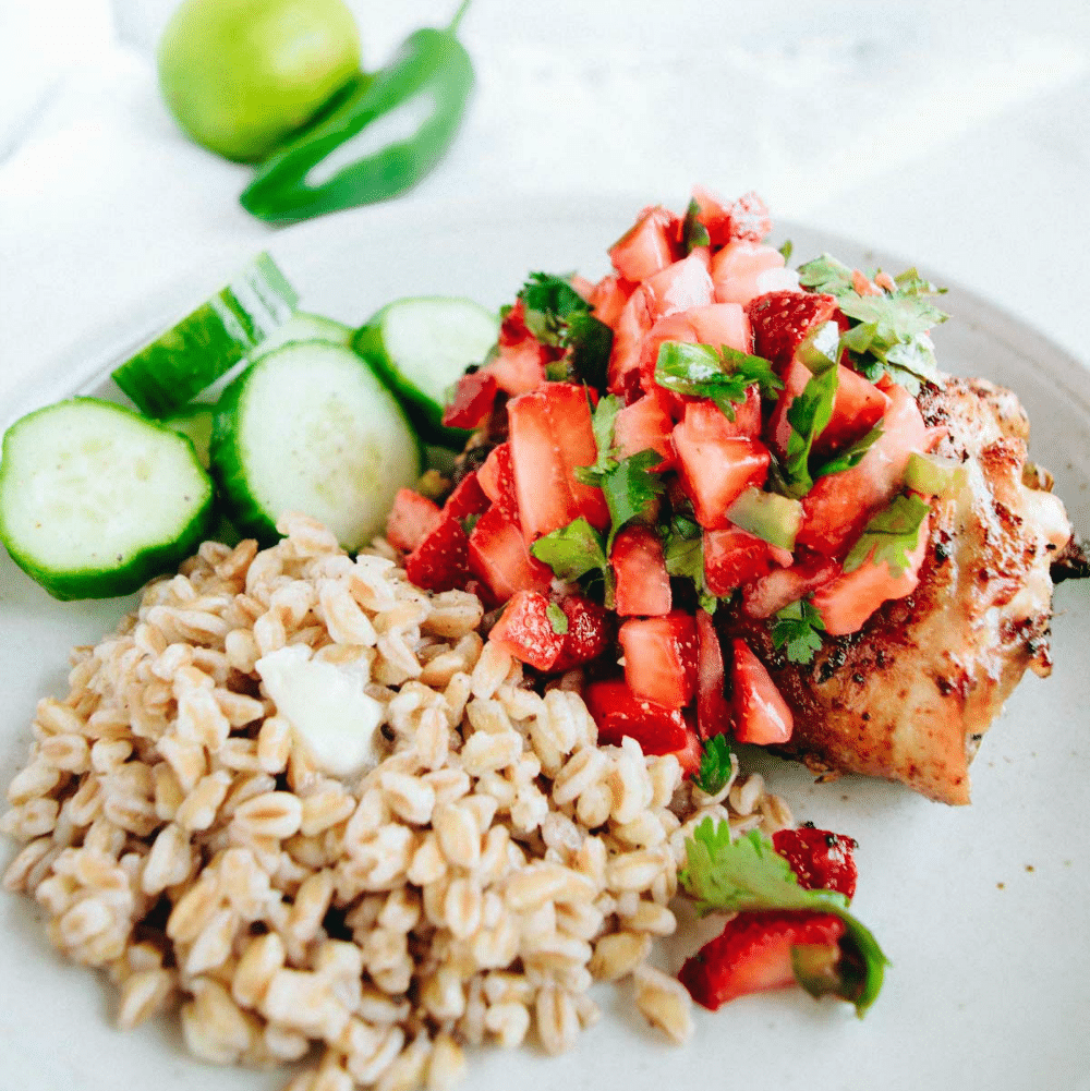 Eating Healthy Meal Plan Get Healthy U Chili Lime Cilantro Strawberry Chicken Recipe