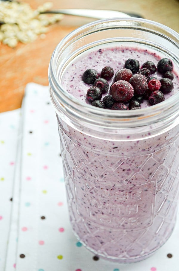 Blueberry Oatmeal Kefir Smoothie - unique Oatmeal Recipes