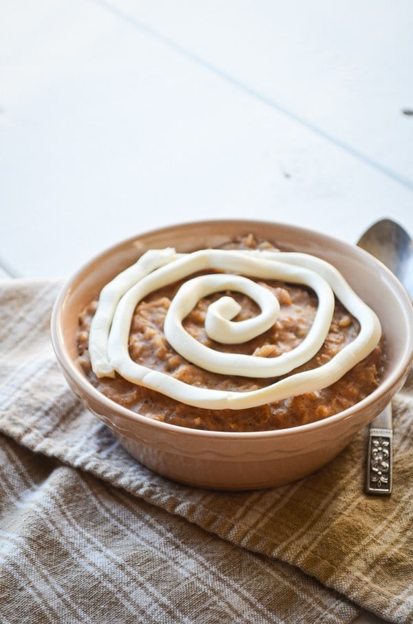 Cinnamon Roll Oatmeal - Unique Oatmeal Recipes