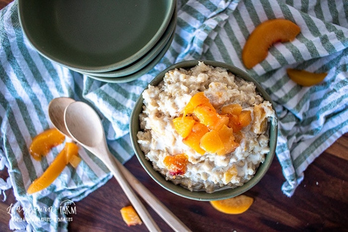 Instant Pot Peaches an Cream Oatmeal - Unique Oatmeal Recipes