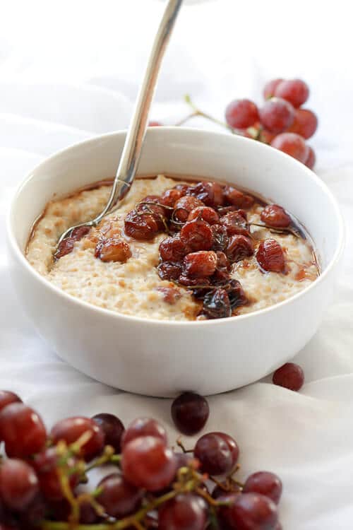 Roasted Grape Oatmeal - Unique Oatmeal Recipes