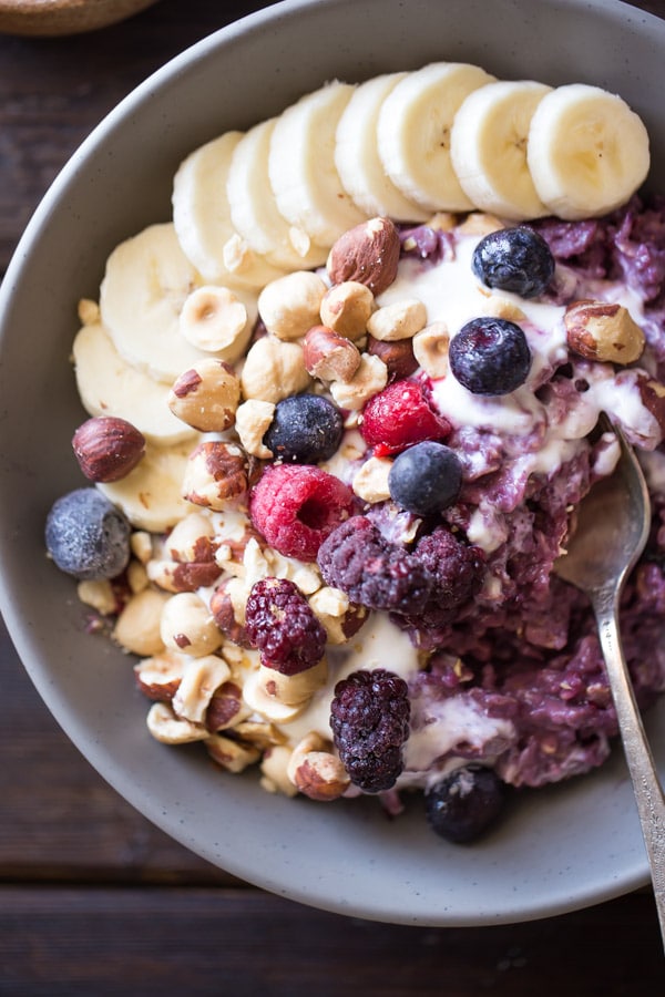 Triple Berry Oatmeal Breakfast Bowl - Unique Oatmeal Recipes