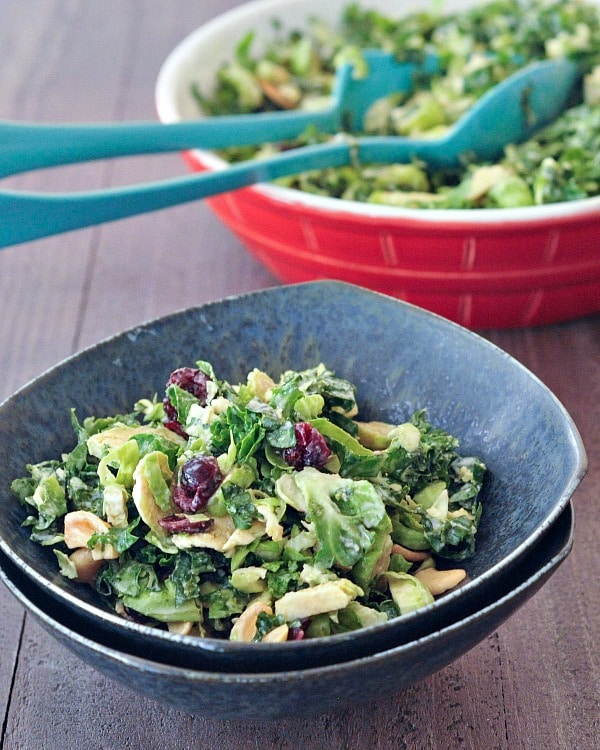Kale Salad Recipes Lemony Brussels and Kale Chiffonade Salad