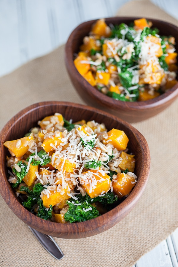 Kale Salad Recipes Roasted Butternut Squash kale Farro Salad