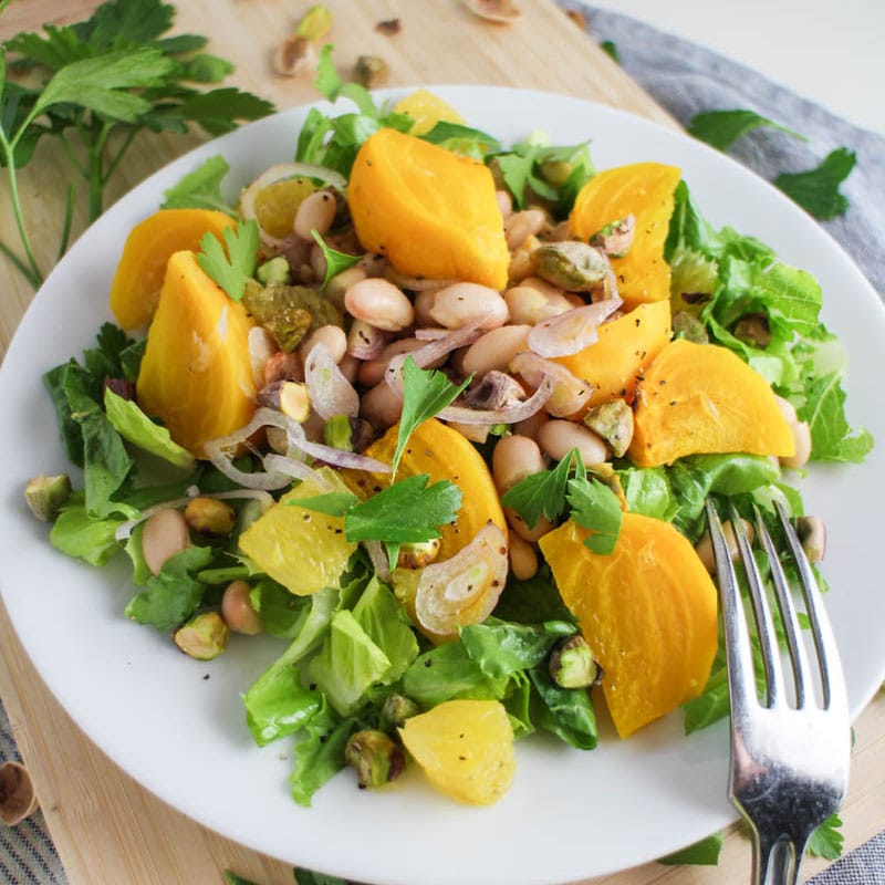 Vegan Salad Recipes Golden Beet White Bean Orange Salad