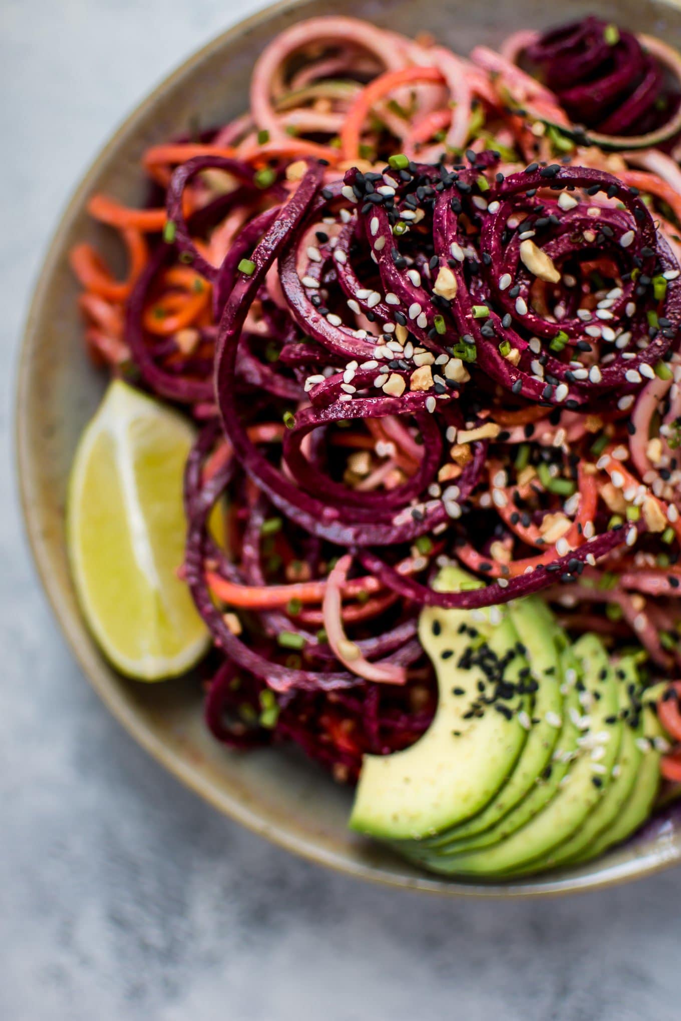 Vegan Salad Recipes Rainbow Noodle Salad