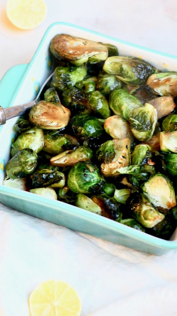 Healthy Roasted Brussels Sprouts Recipe with Date Syrup