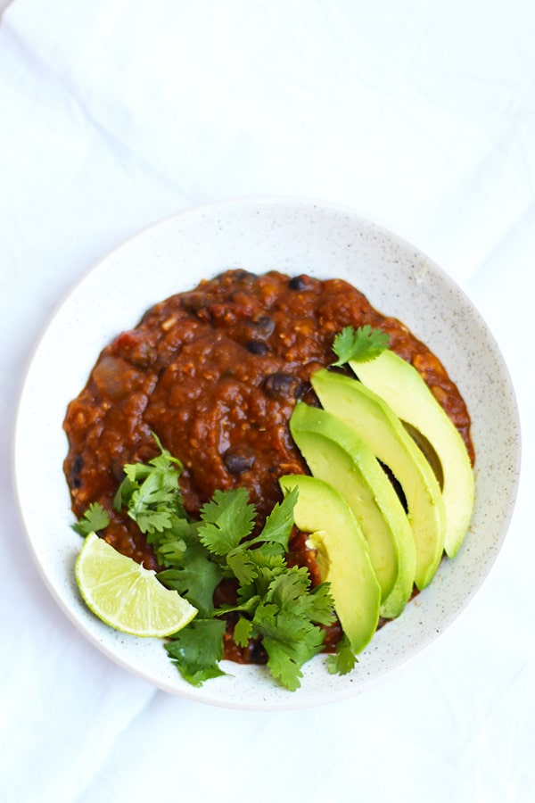 Vegetarian Pumpkin Black Bean Chili Recipe