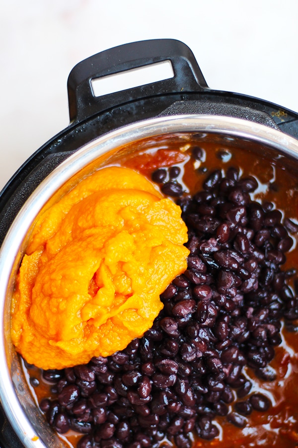 Vegetarian Pumpkin Puree Black Bean Chili Recipe