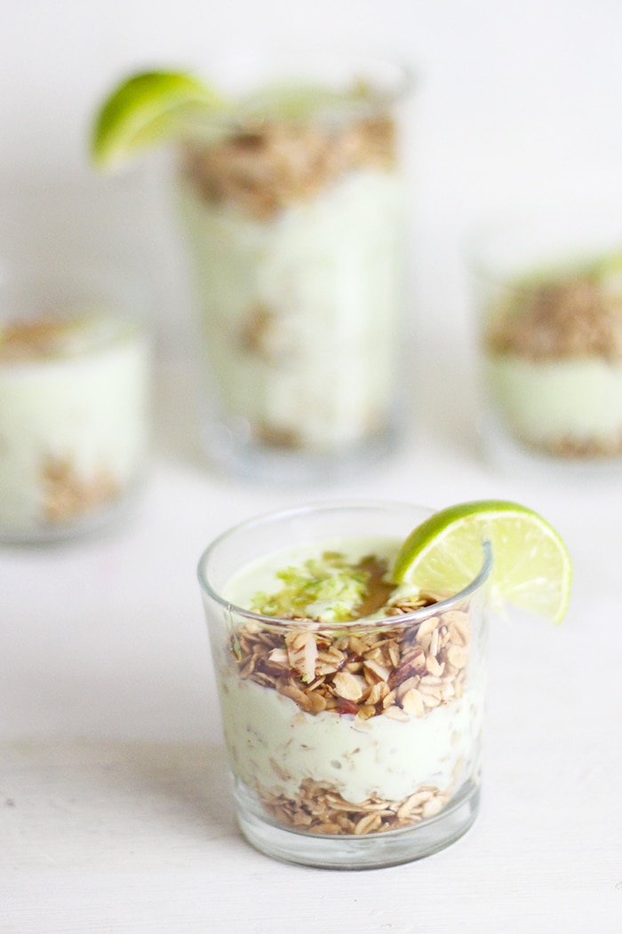 Lime Avocado Yogurt Breakfast Parfait