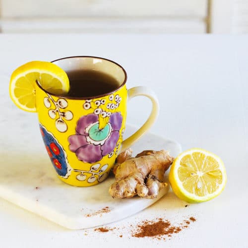 Turmeric Ginger Tea Recipe with Cinnamon, Lemon and Honey Rainbow