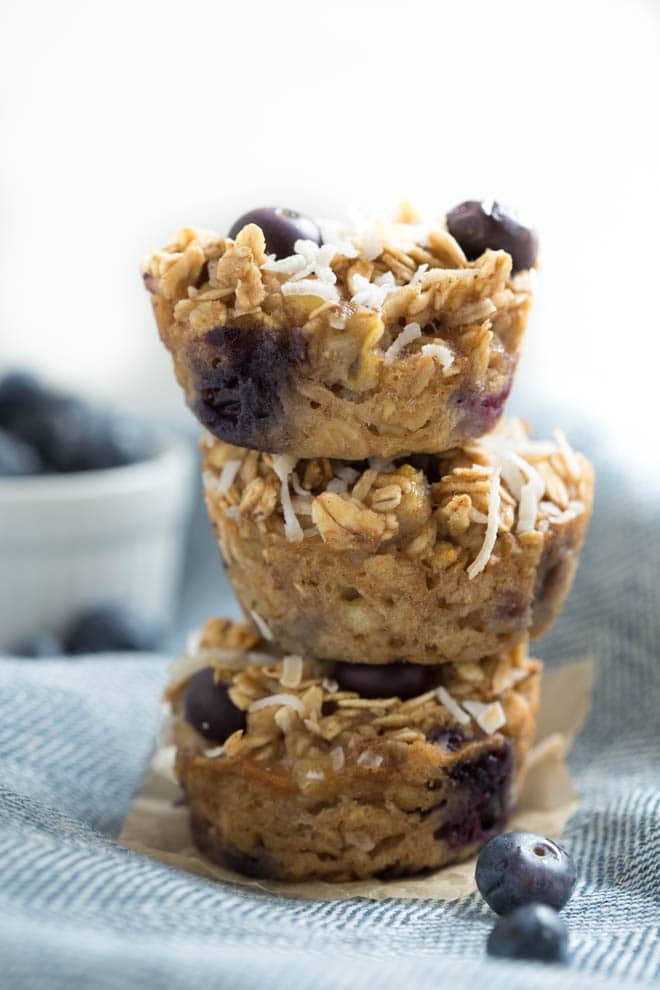 blueberry recipes- on the go oatmeal cups