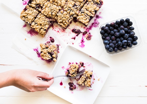 Blueberry Recipes - Blueberry Crumble Bars