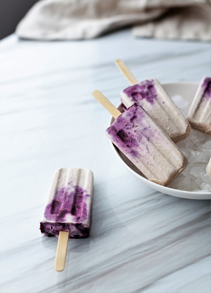 blueberry recipes - blueberry chai creamsicles