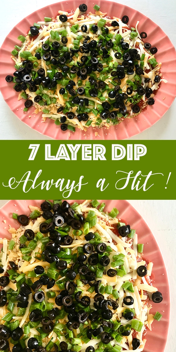 7 layer dip recipe on rainbow delicious