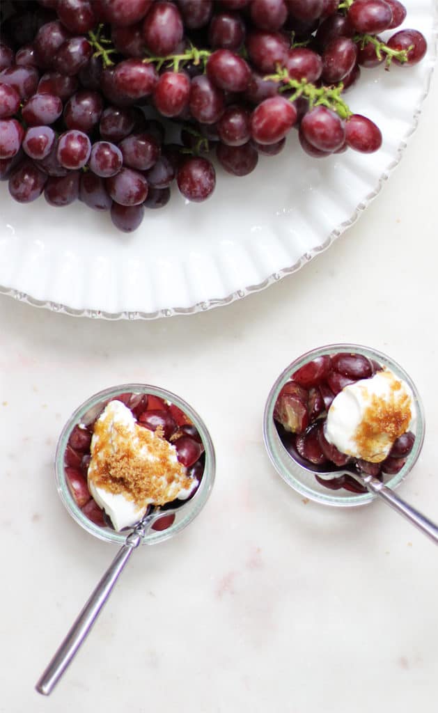 Candy Snaps Grapes with Sour Cream and Brown Sugar Rainbow Delicious