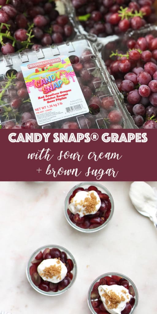 Candy Snaps Grapes with Sour Cream and Brown Sugar Rainbow Delicious