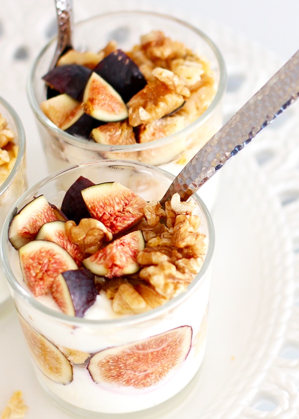 Walnut Honey Yogurt Fig Breakfast Parfait