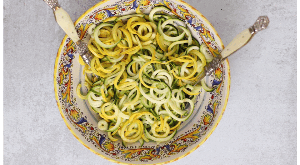 Spiralized Zucchini Salad GIF