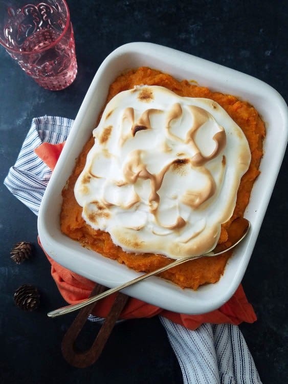 sweet potato with meringue Vegetarian Thanksgiving Menu