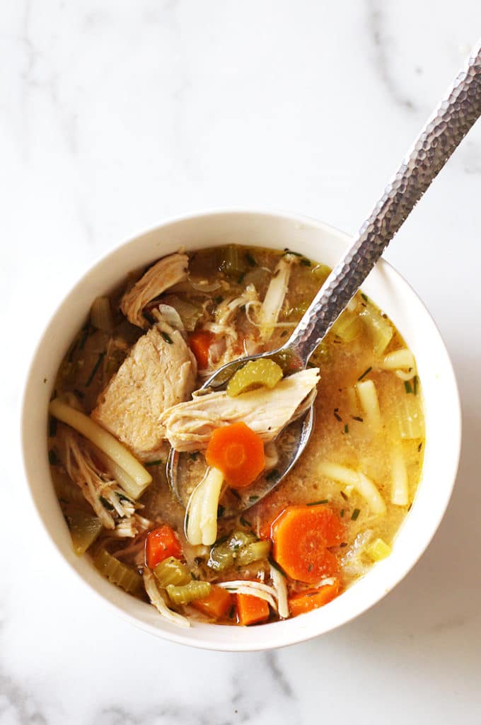 Slow Cooker Chicken Noodle Soup Rainbow Delicious Recipe