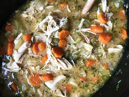 Slow Cooker Chicken Noodle Soup - Rainbow Delicious