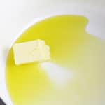 melting butter for corn leek chowder
